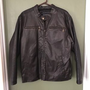Brown Faux Leather Jacket